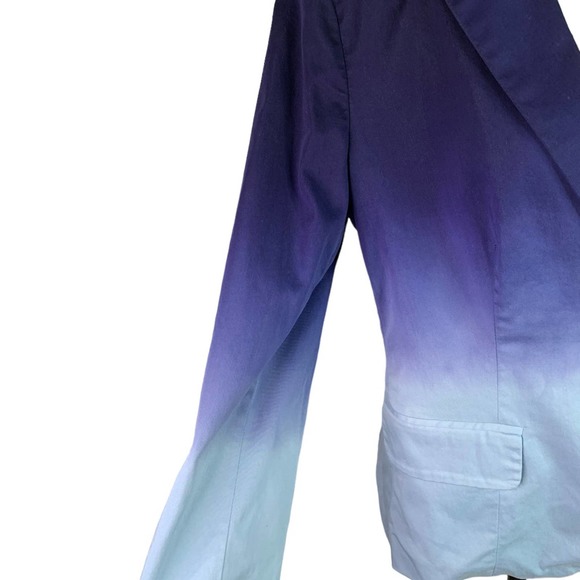 Boston Proper Womens Jacket Blazer Blue Ambre Polyester Lining US size 10 (M) - Picture 6 of 11